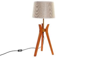 WOOD TRIPOD LAMP 69cm