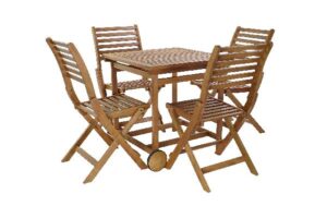 STOW AWAY TEAK DINING SET