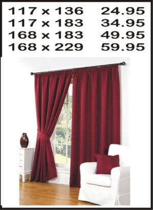 FULLY LINED CURTAINS